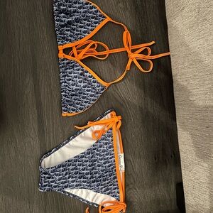 Dior Navy and Orange Bikini